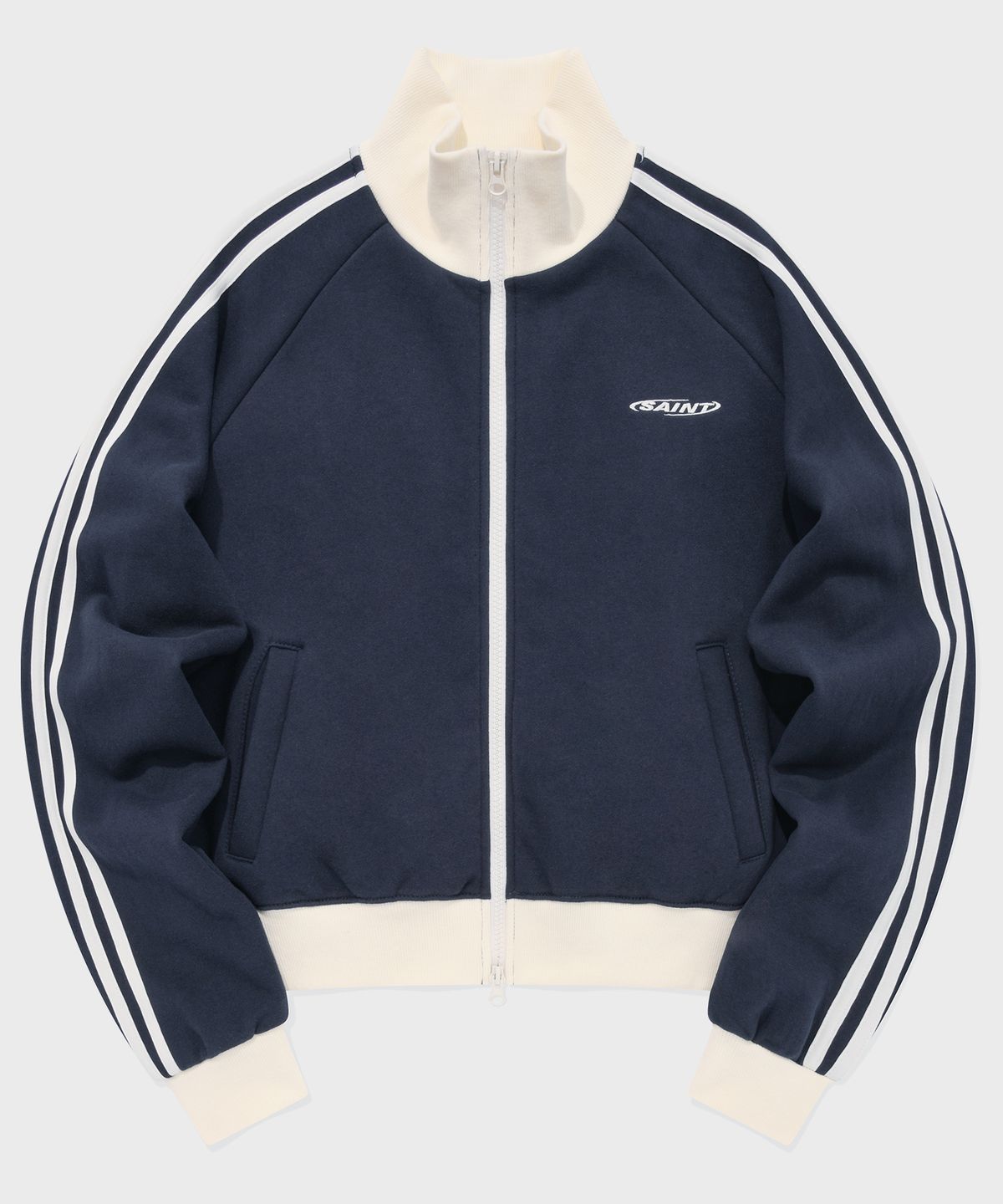세인트페인(SAINTPAIN) SP 서클 로고 라인 트랙 자켓 네이비