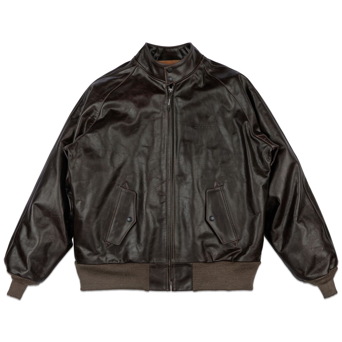 디아프바인(DIAFVINE) DV.LOT 707 D9 Bomber jacket -Vegetable Calfskin-Seal Brown