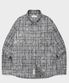 SP 오버 다이드 체크 오버핏 셔츠 그레이