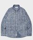 SP 오버 다이드 체크 오버핏 셔츠 블루