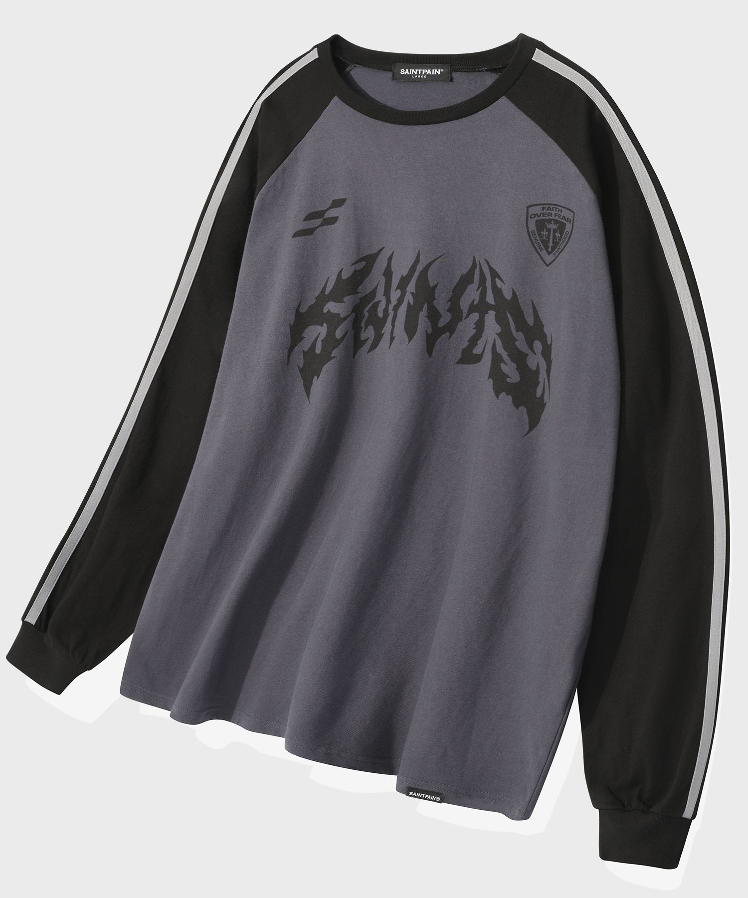 MUSINSA | SAINTPAIN SP Metal Raglan Long Sleeve Charcoal