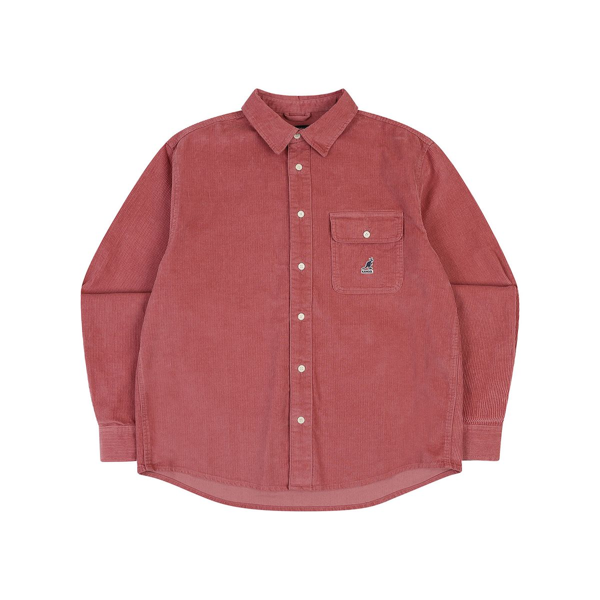 캉골(KANGOL) 클래식 로고 코듀로이 셔츠 7060 핑크