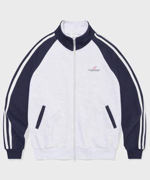 SP 블록 레글런 트랙 자켓 애쉬멜란지