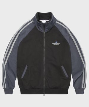 SP 블록 레글런 트랙 자켓 블랙
