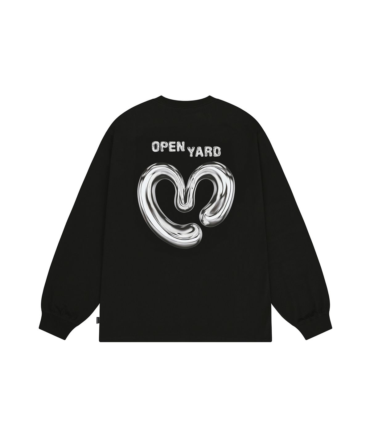 오픈야드(오와이)(OPENYARD(OY)) METAL HEART LONG SLEEVE - BLACK