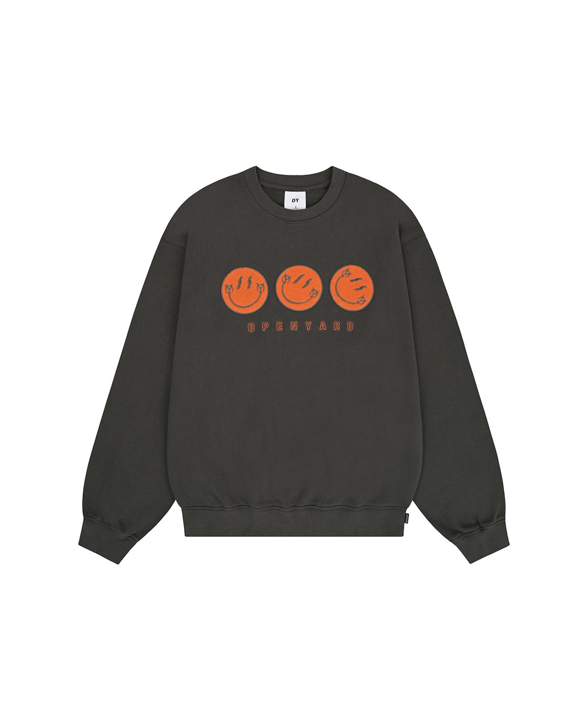 오픈야드(오와이)(OPENYARD(OY)) TRIPLE SMILE LOGO MTM - CHARCOAL
