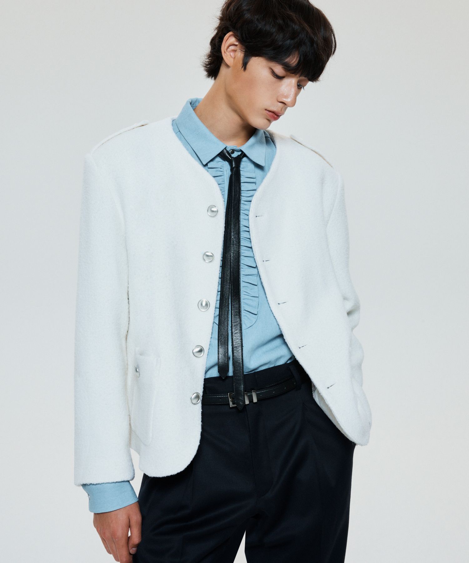 UNTAGE ■ Boucle Tweed Jacket (MAN) ジャケット MUSINSA | UNTAGE UNTAGE Bouclé Tweed Jacket [Black (MAN)]_