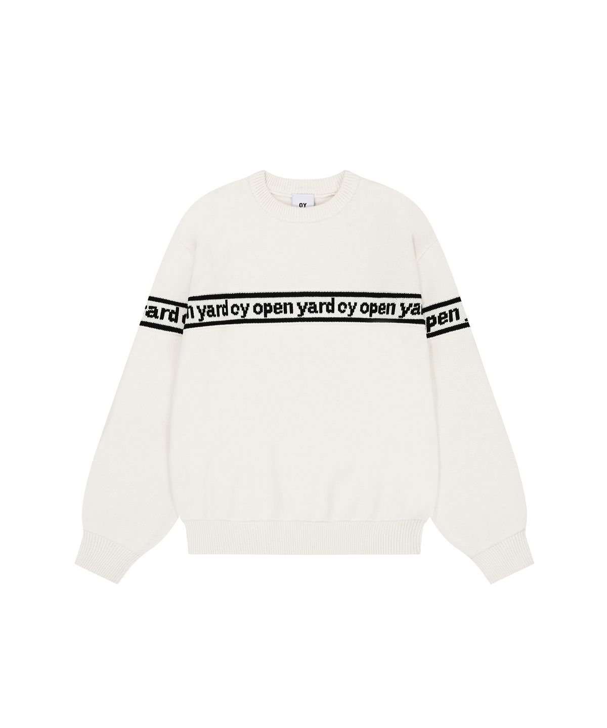 오픈야드(오와이)(OPENYARD(OY)) OPYD LINE LOGO KNIT - CREAM