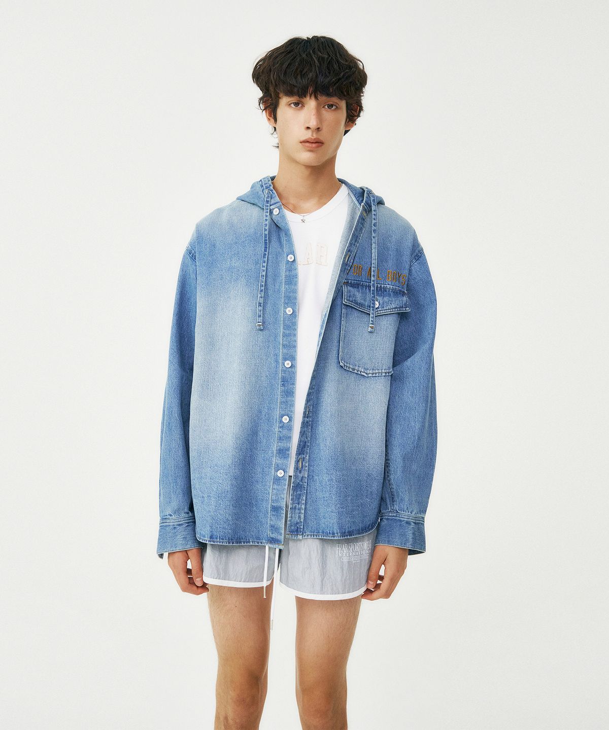 프롬아를(FROM ARLES) 데님 후드 셔츠 / DENIM