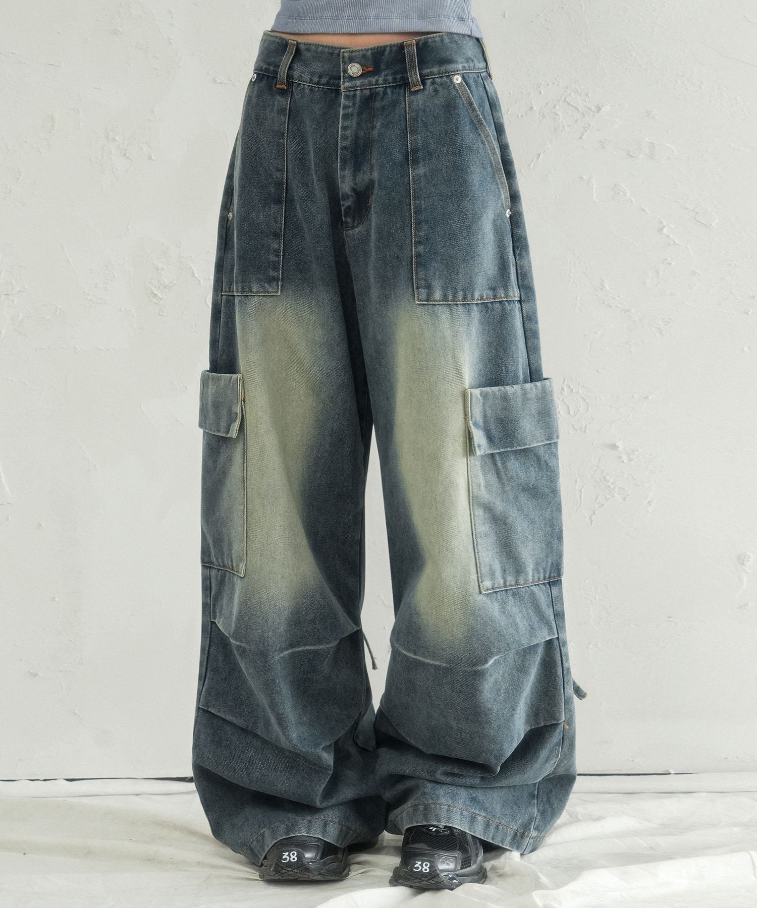 ☆AVANDRESS☆ Accent Back String Pants BLUE AD41PT09BL MUSINSA | AVANDRESS Accent Back String Pants BLUE