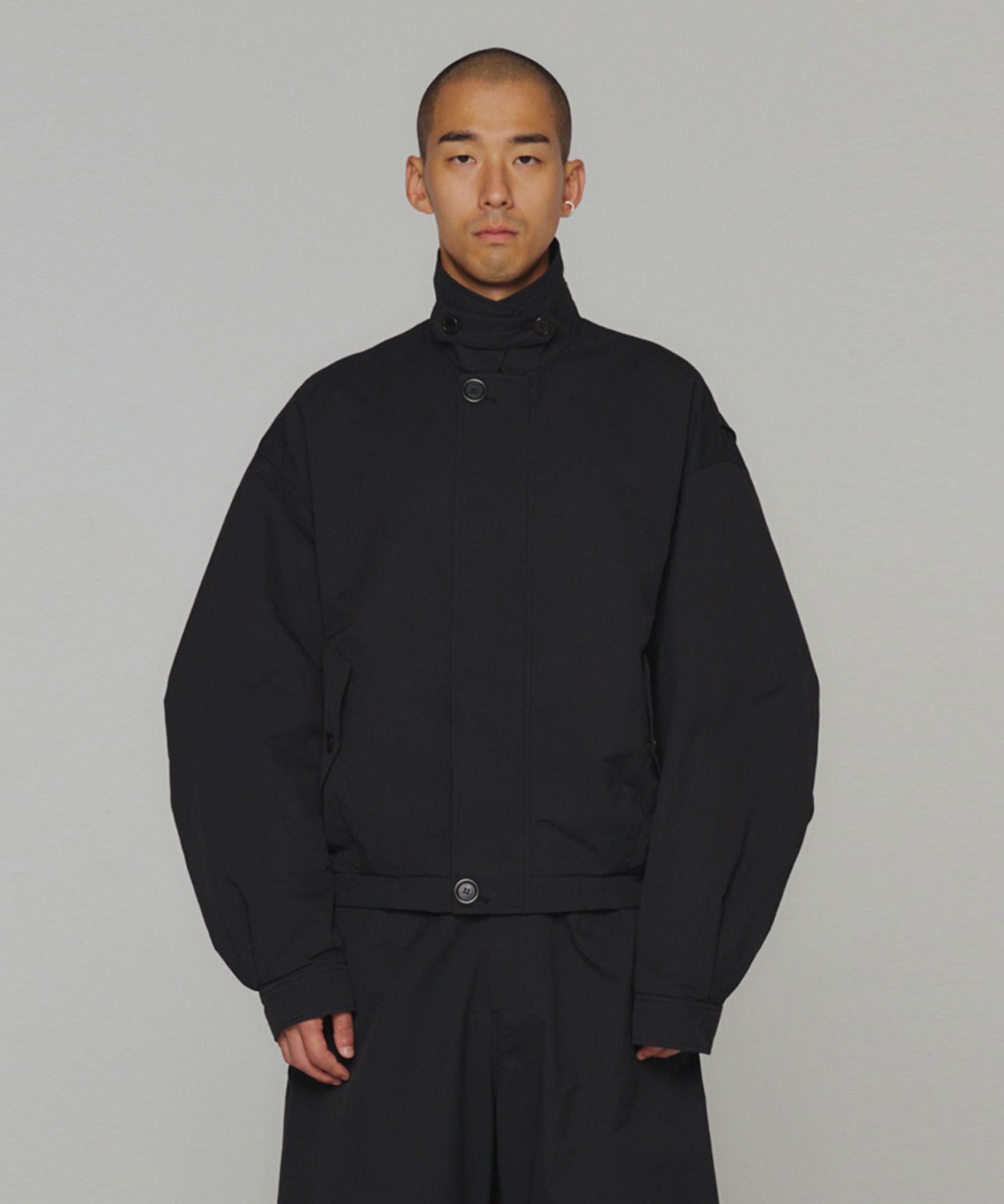 AMOMENTO Padded Cotton Nylon Jumper - Dark Brown | Garmentory