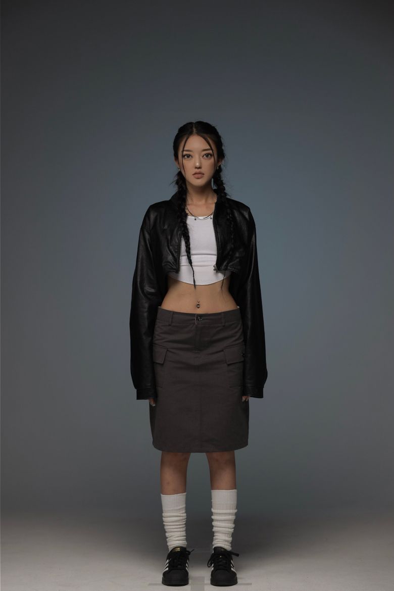 MIDI CARGO SKIRT CHARCOAL