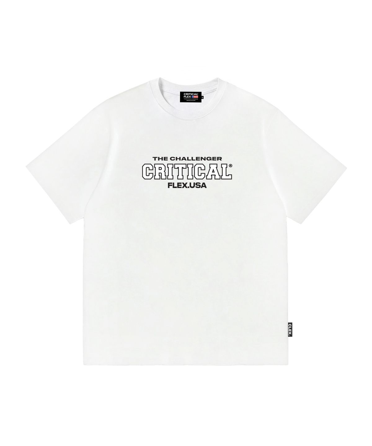 크리티컬플렉스(CRITICALFLEX) 크리티컬 로고 반팔티 화이트