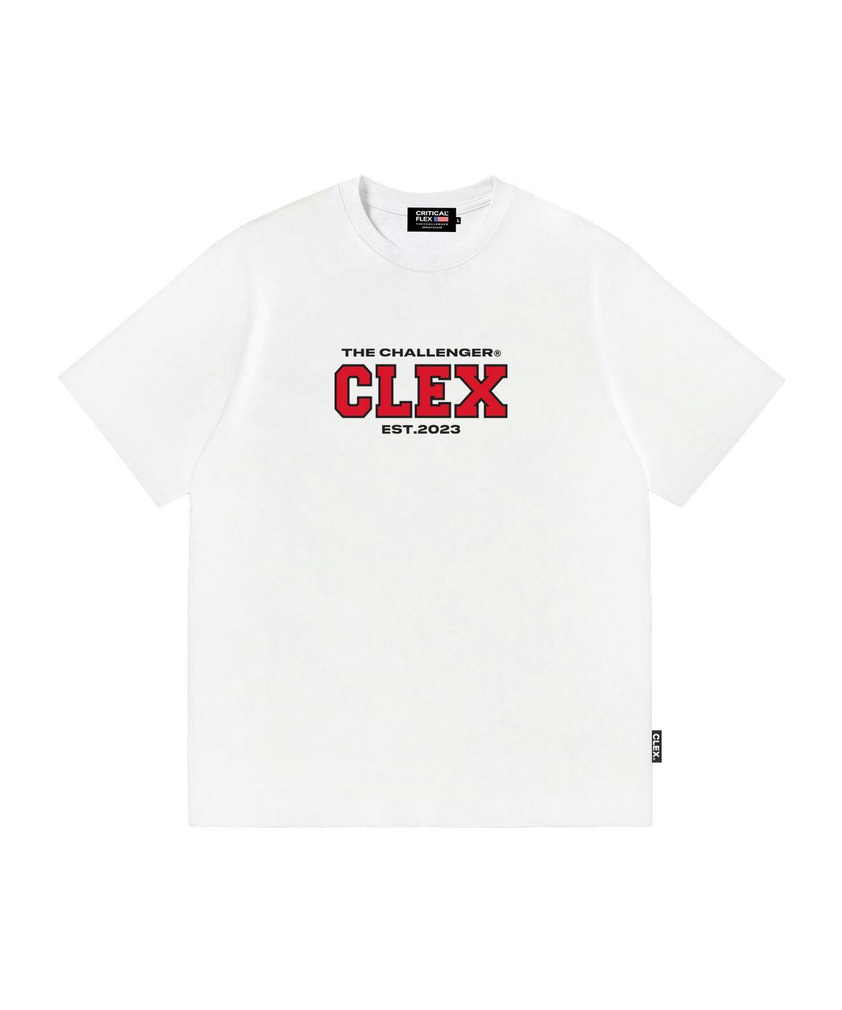 크리티컬플렉스(CRITICALFLEX) 클렉스 스퀘어 로고 반팔티 화이트