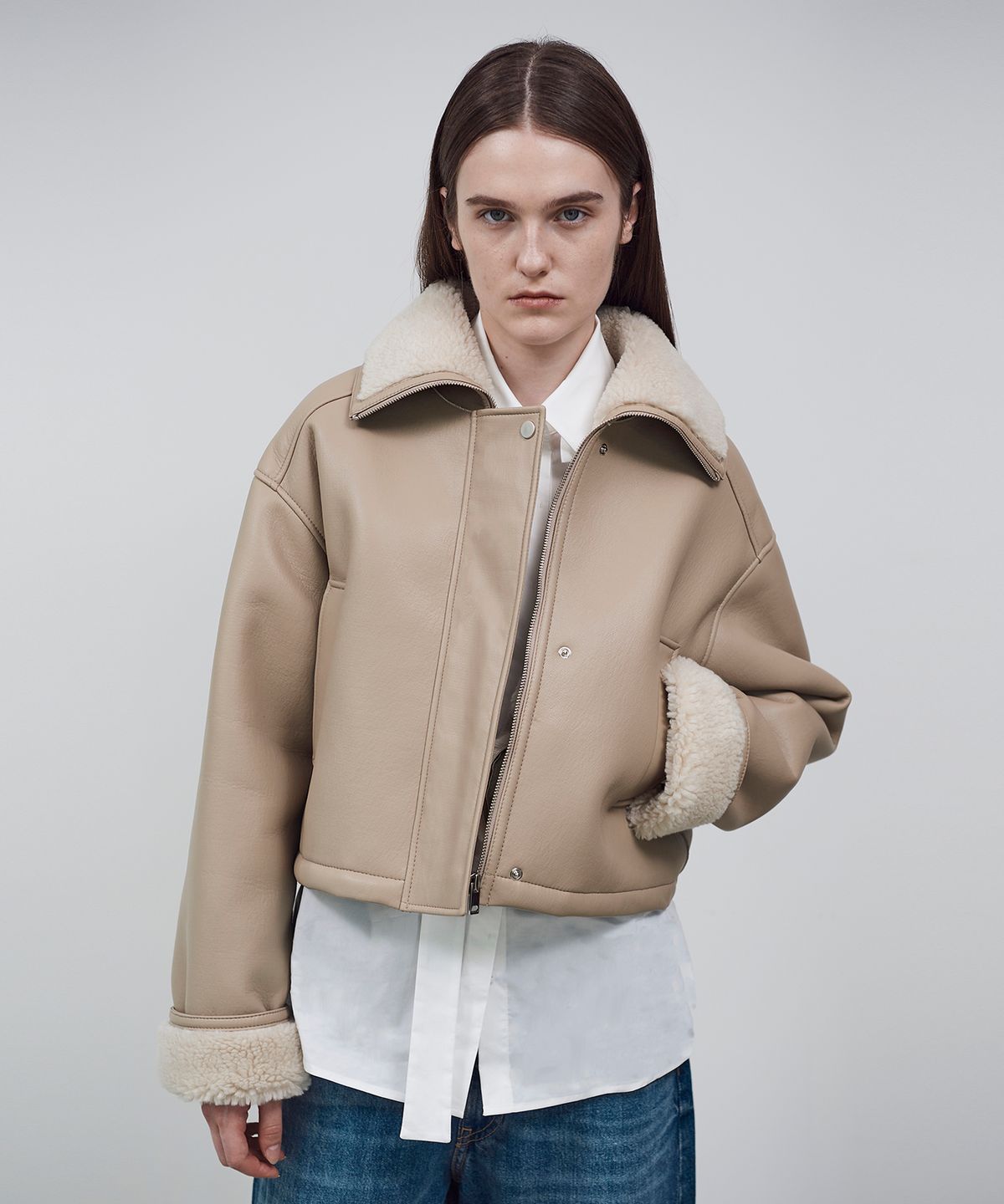 씨커슨(CKUSUN) WOOL SHEARLING MUSTANG - BEIGE