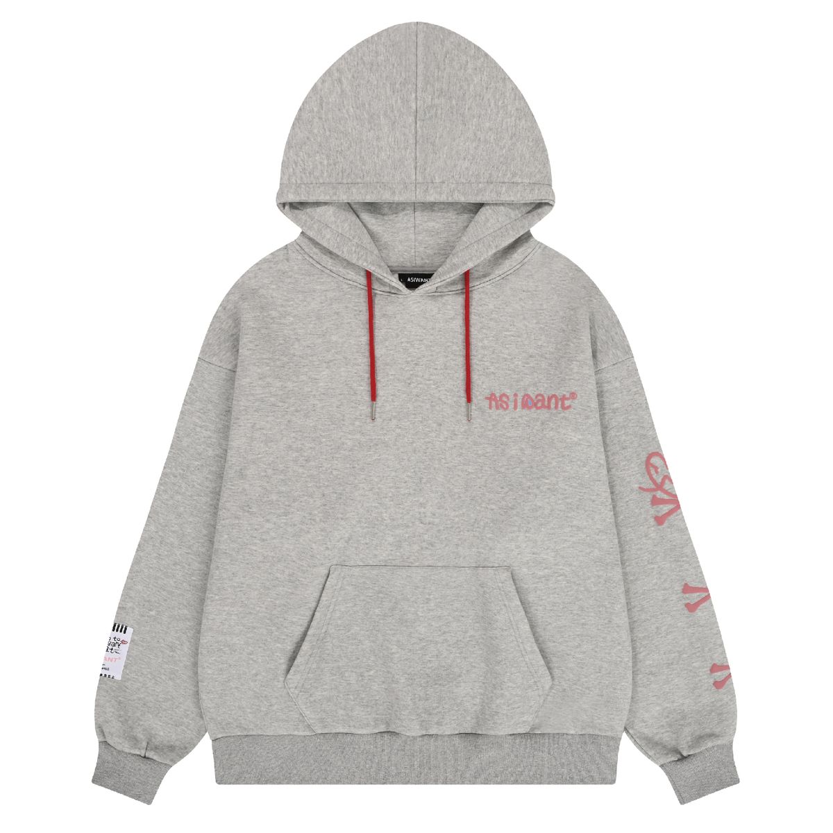 에즈아이원(ASIWANT) SKELETON HOODIE GREY