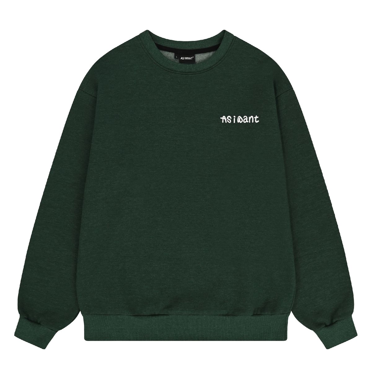 에즈아이원(ASIWANT) HEART SOUNDING NOISES SWEATSHIRT GREEN