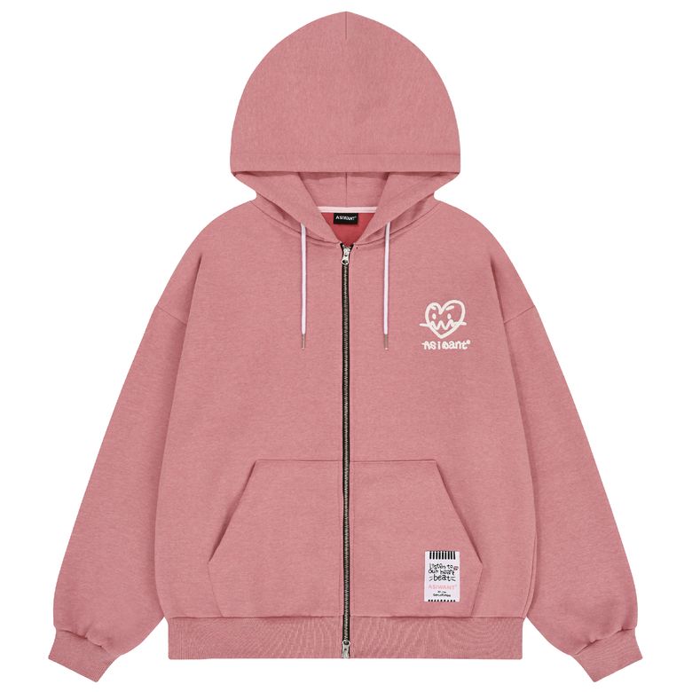 AIW LOGO ZIP-UP JACKET PINK