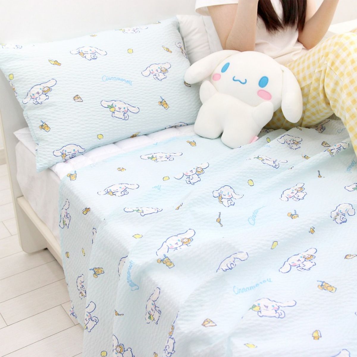 나라홈데코(NARAHOMEDECO) 산리오 시나모롤 뱀부리플 2종세트 레몬