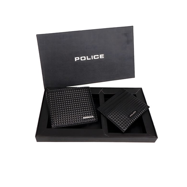 PYRAMID SLIM WALLET-BLACK+PYRAMID CREDIT CARD CASE - BLACK