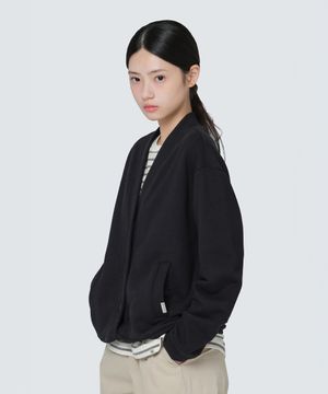 여성 브이넥 가디건 (S24FWFFJ63) Black