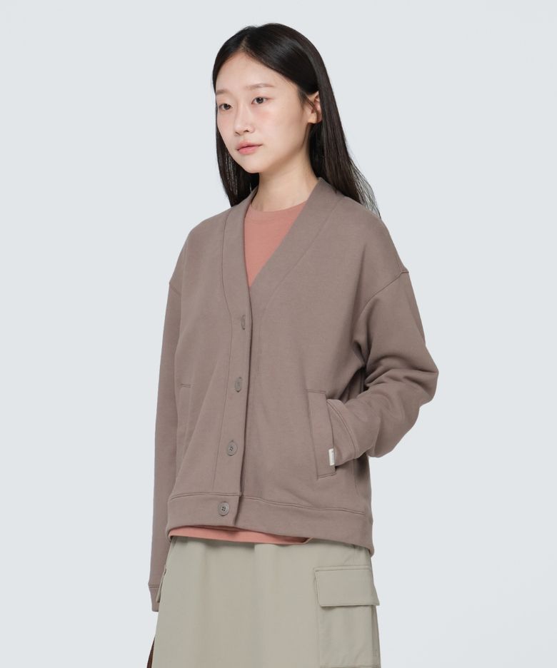 여성 브이넥 가디건 (S24FWFFJ63) Cocoa