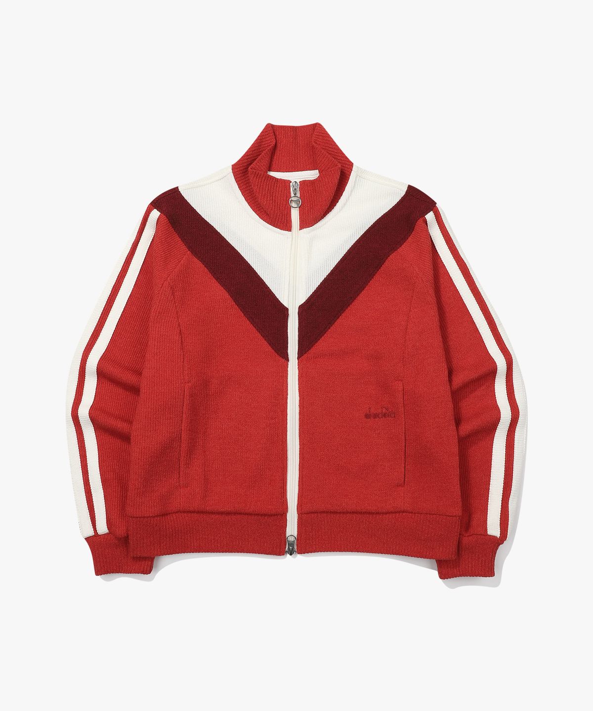 디아도라(diadora) 몬텔로 니트 트랙 자켓 RED