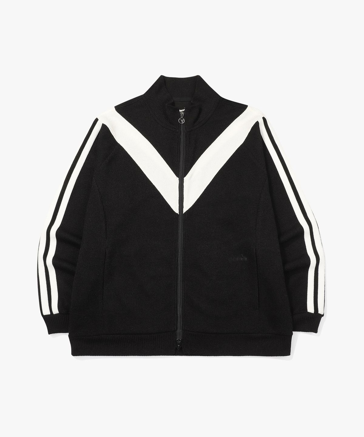 디아도라(diadora) 몬텔로 니트 트랙 자켓 BLACK