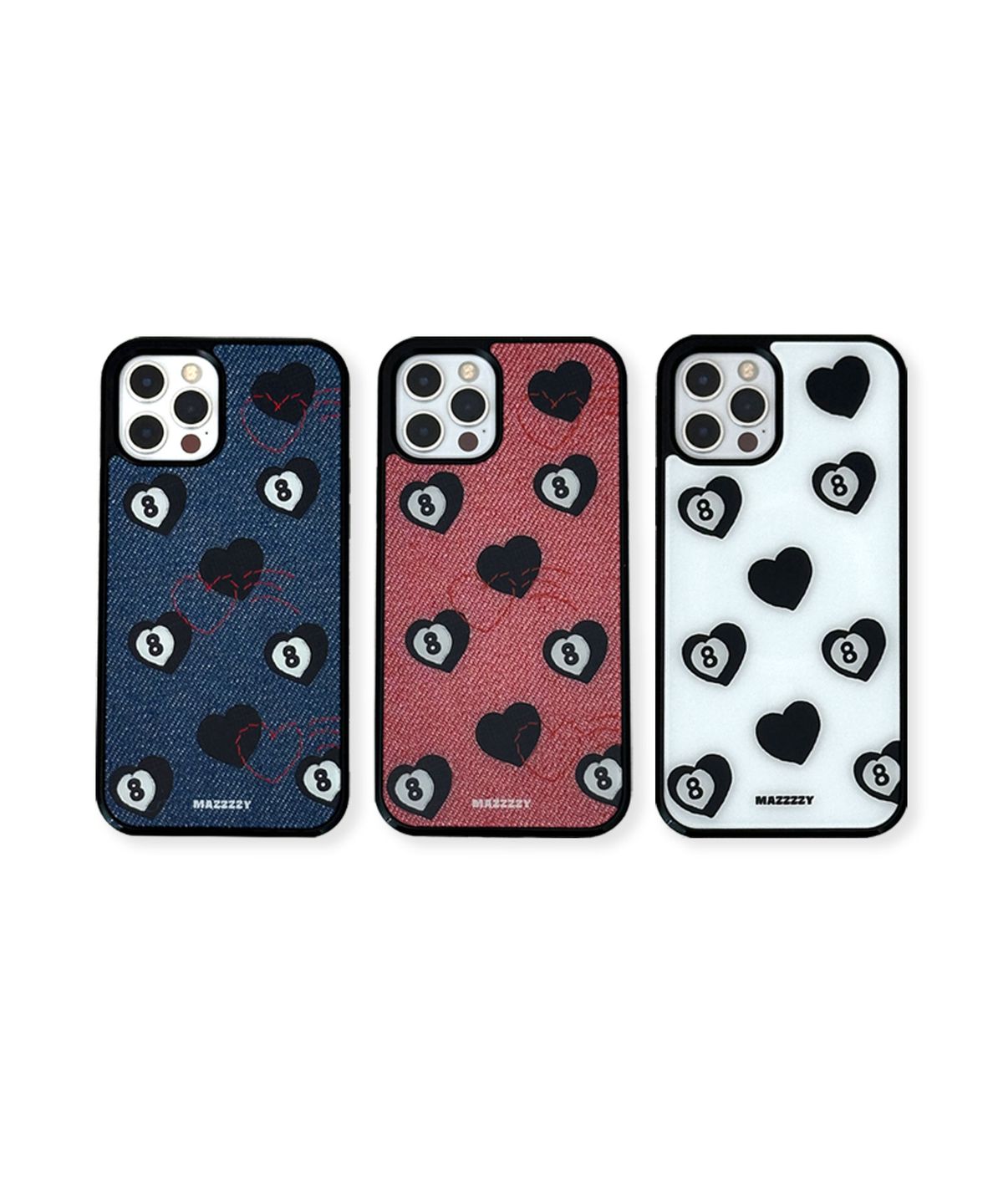 마찌(MAZZZZY) [Magsafe]heart eight ball glass case