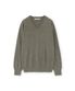 엑스트라 슈퍼 파인 브이넥 니트, 올리브 그레이