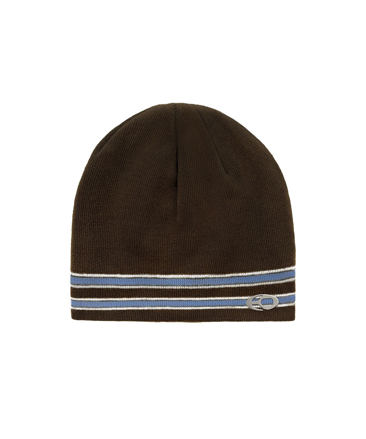 오픈야드(오와이)(OPENYARD(OY)) STRIPED METAL LOGO BEANIE - BROWN