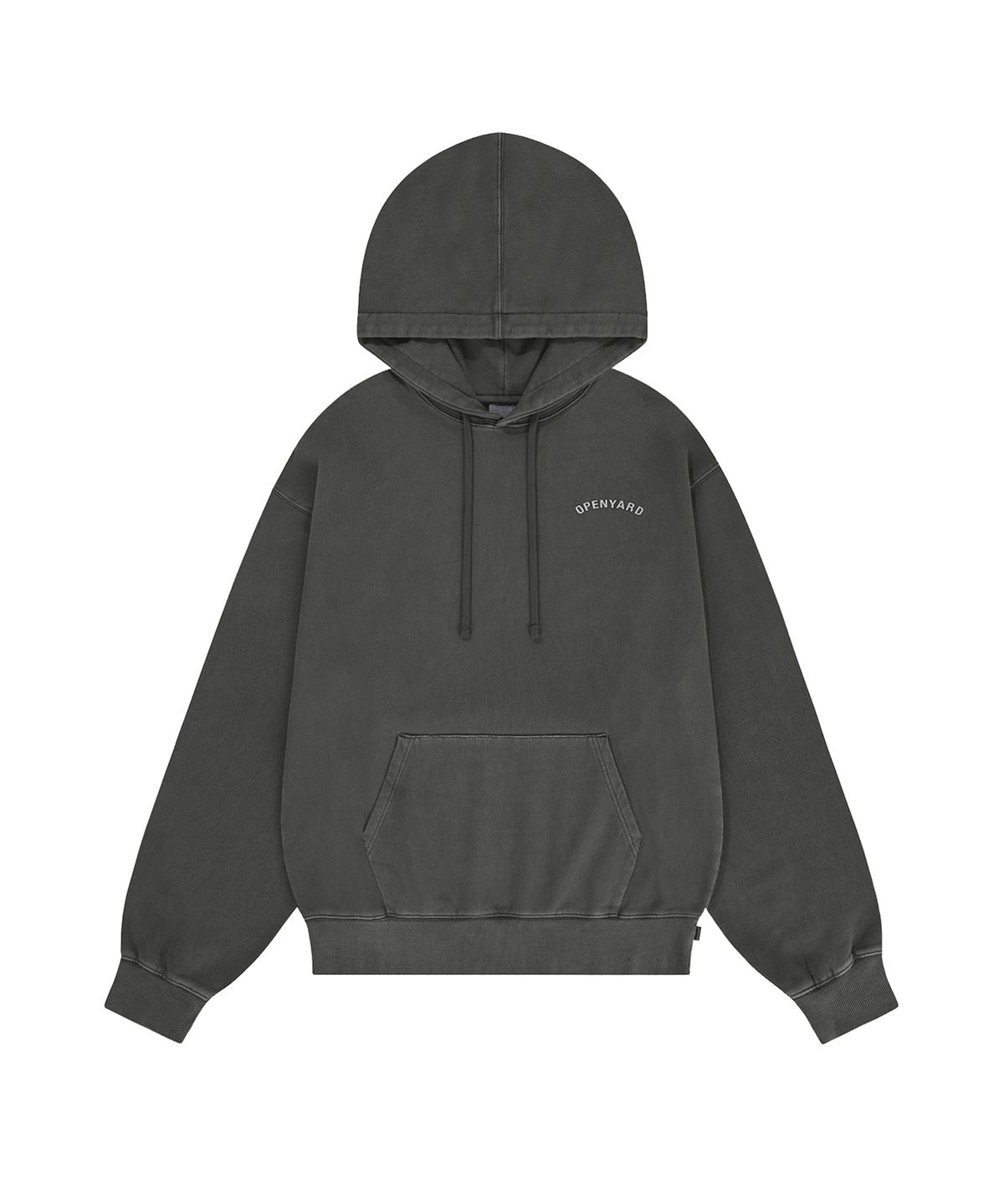 오픈야드(오와이)(OPENYARD(OY)) PIGMENT DYED OPYD HOODIE - CHARCOAL