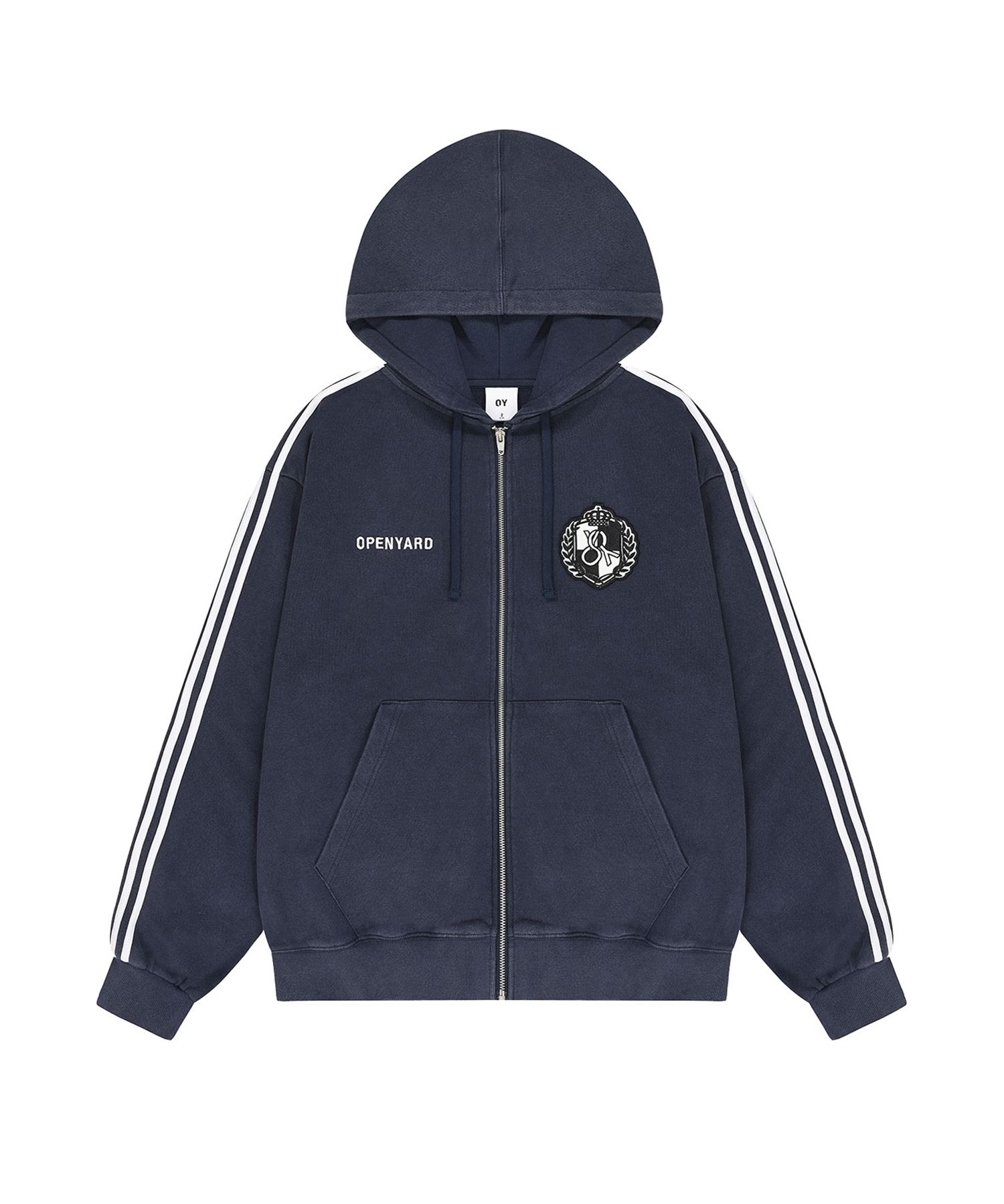 ★OY★ATHLETIC HOODIE ZIP UP - WASHED NAVY★正規品/送料込 OY (오와이) Ι OPENYARD