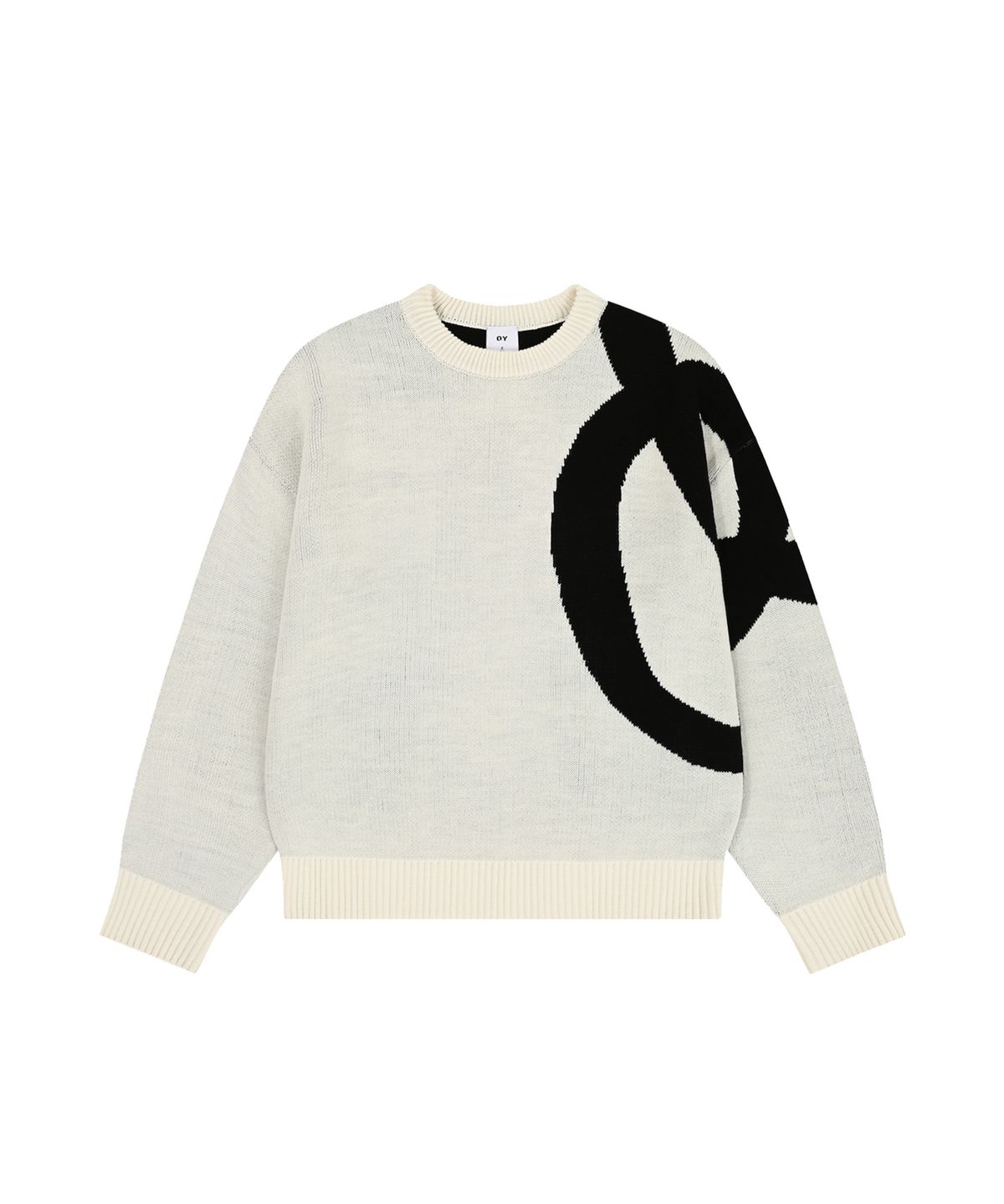 오픈야드(오와이)(OPENYARD(OY)) BOLD LOGO KNIT - IVORY