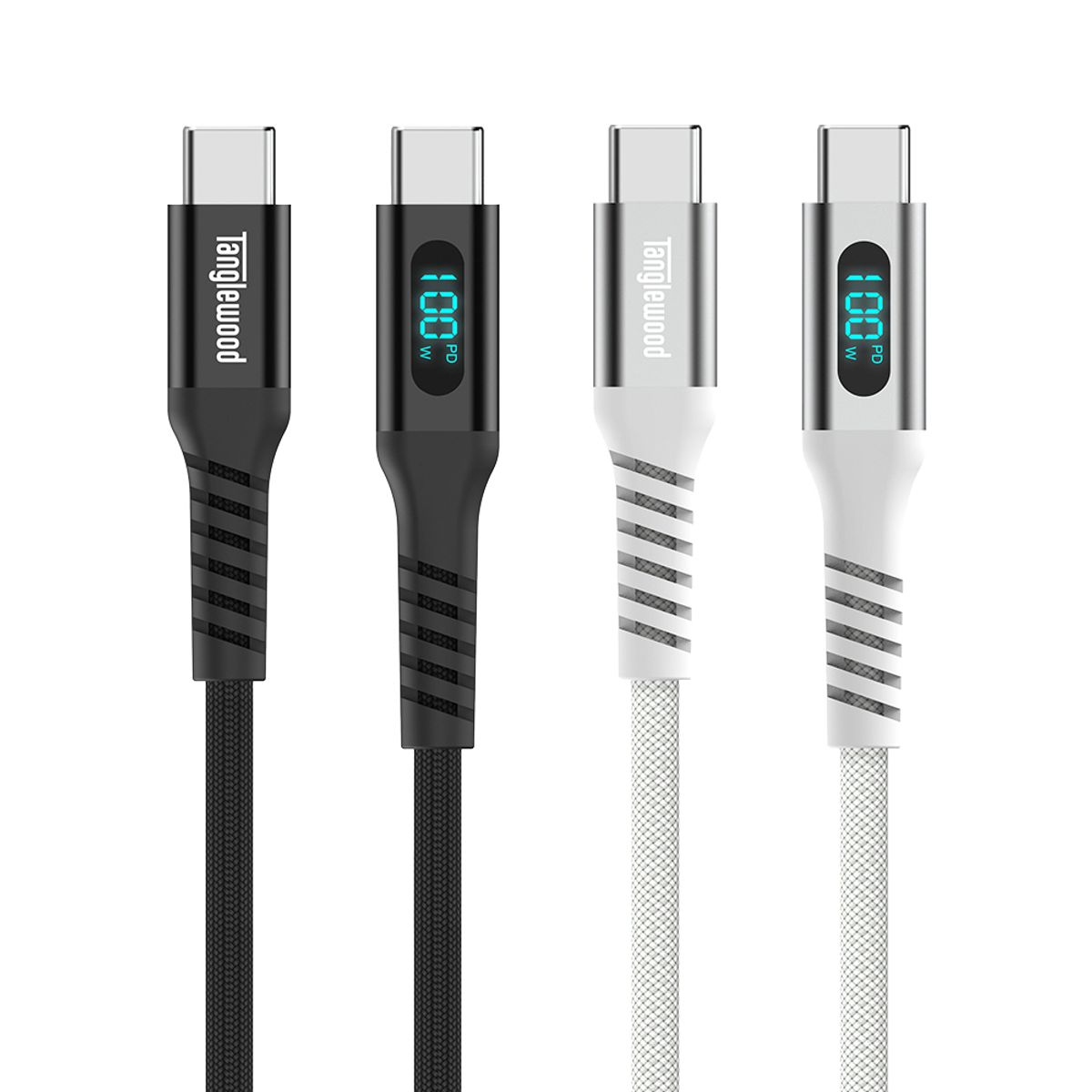 탱글우드(TANGLEWOOD) 초고속 2.0 지원 C to C LED 출력표시 케이블 100W 2m