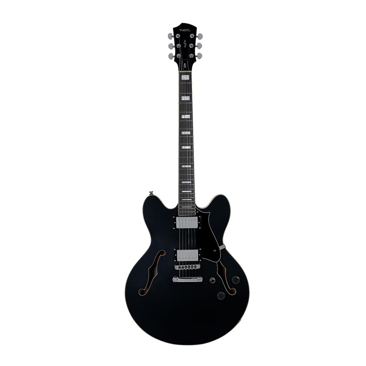 헥스기타(HEXGUITARS) 세미할로우 일렉기타 Q300 S/BK 블랙