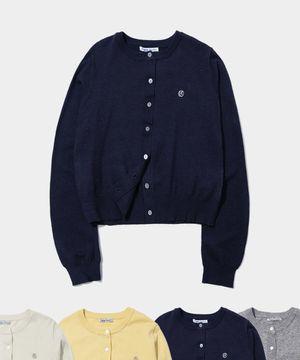 [2PACK] 스탠다드핏 소프트 터치 베이직 라운드 니트 가디건 가디건