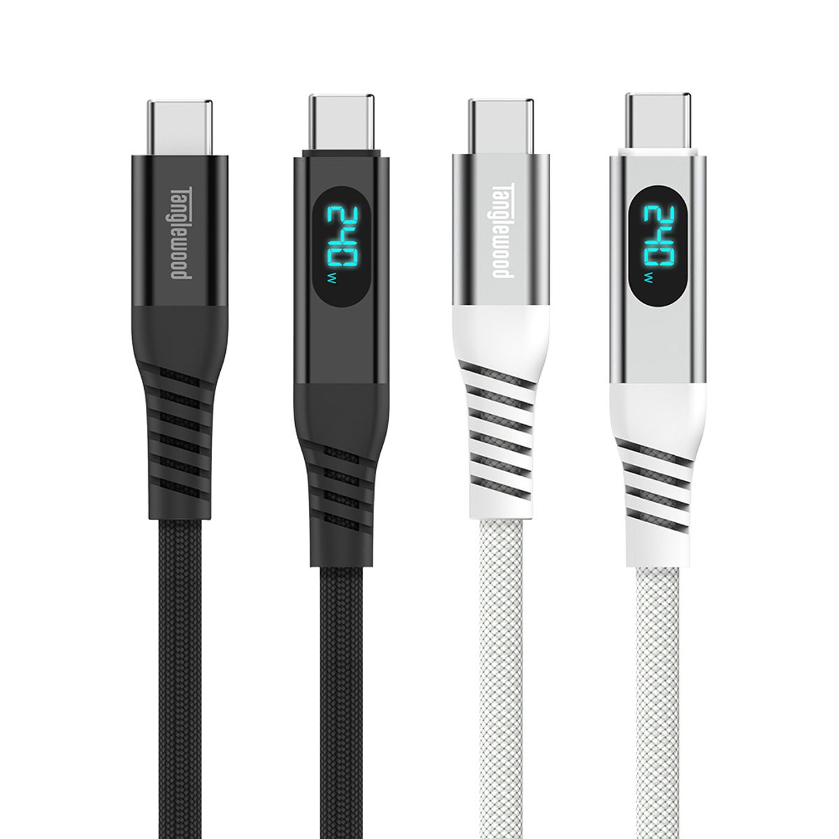 탱글우드(TANGLEWOOD) 초고속 2.0 지원 20Gbps C to C LED 출력표시 케이블 240W 2m