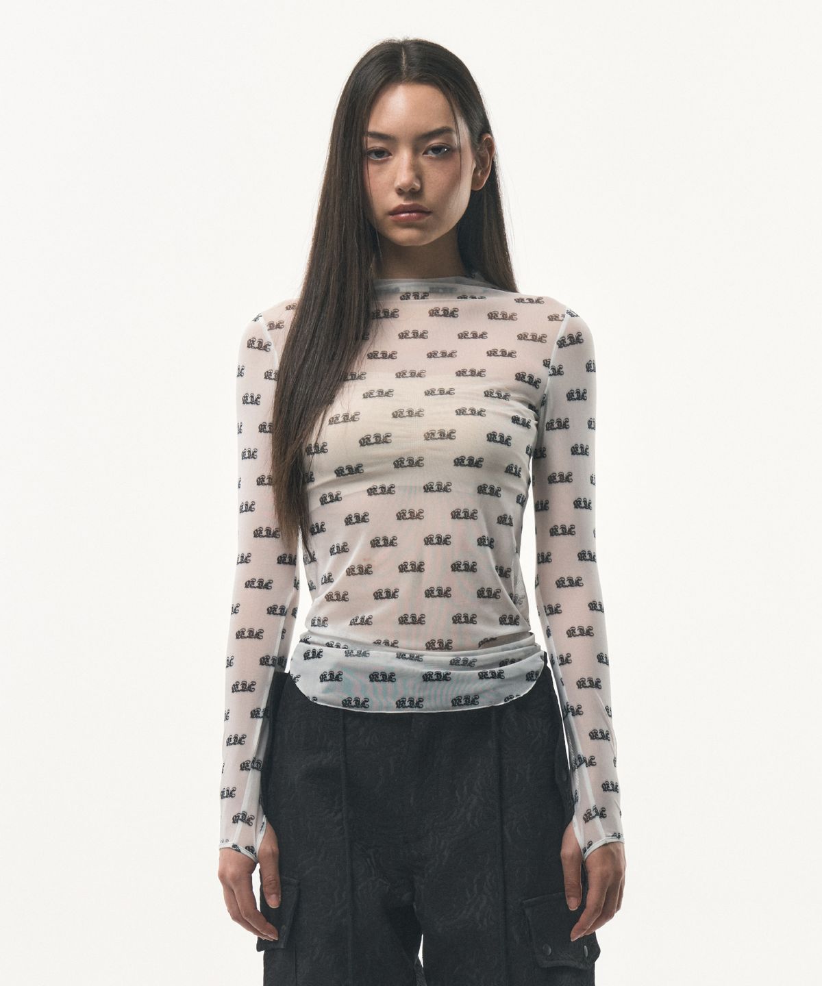 포더웨더(FOR THE WEATHER) western Logo Mesh T-Shirt (White)