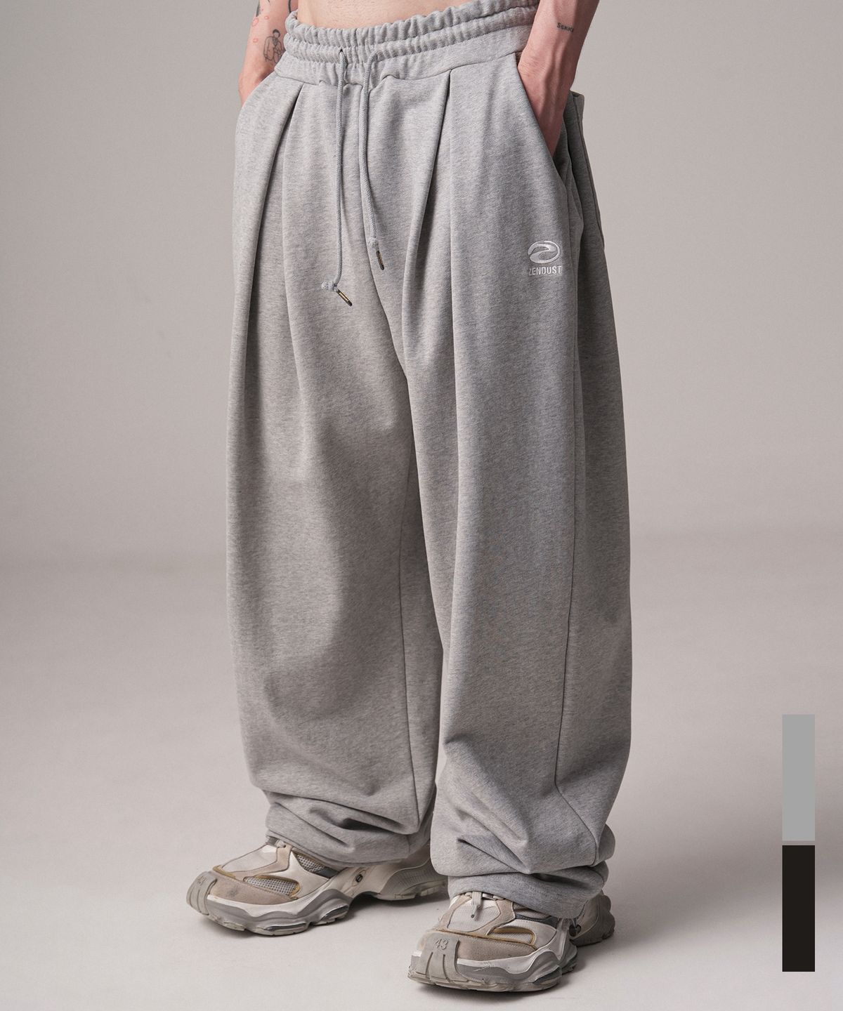 젠더스트(ZENDUST) Nap Pintuck Wide Pants - 2COL