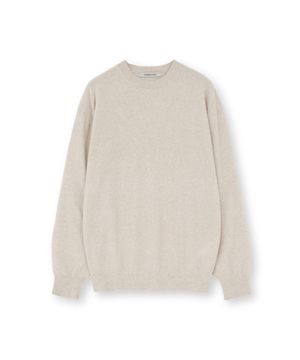 엑스트라 슈퍼 파인 크루넥 니트, 베이지