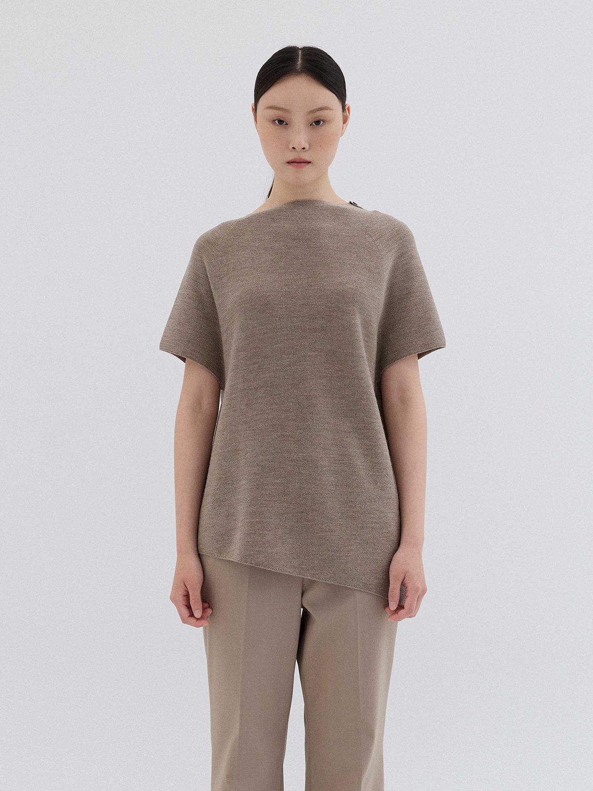 리플레인(REPLAIN) UNBALNCED KNIT TOP