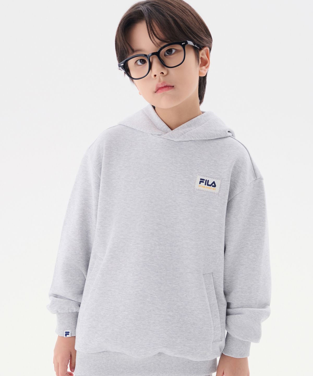 휠라 키즈(FILA KIDS) 베이직 후드 맨투맨(FK2POG3103XWTM)