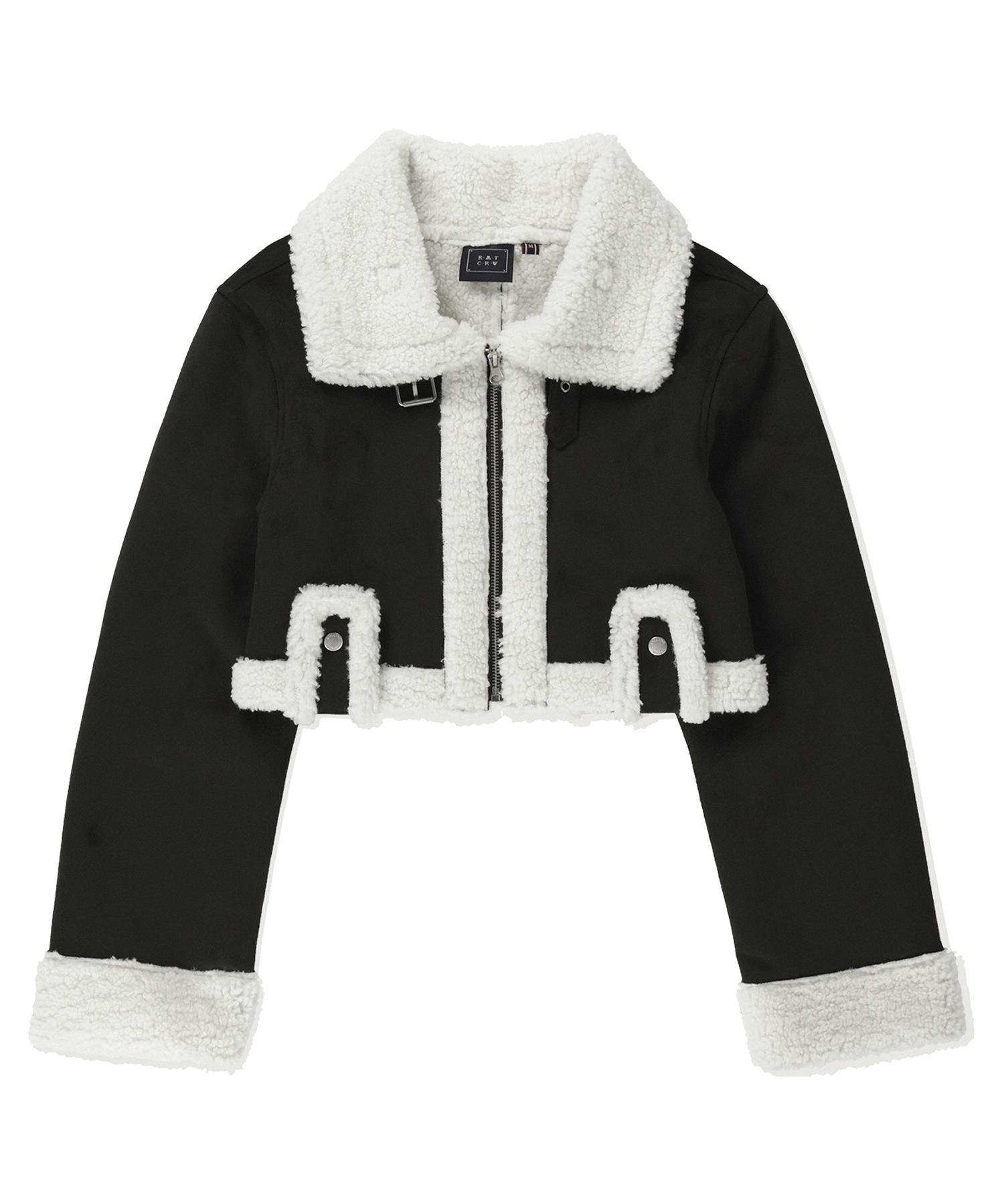 [ROMANTIC CROWN]★24FW★韓国人気★CROP MOUTON JACKET ○ROMANTIC CROWN○ CROP MOUTON JACKET (2色)
