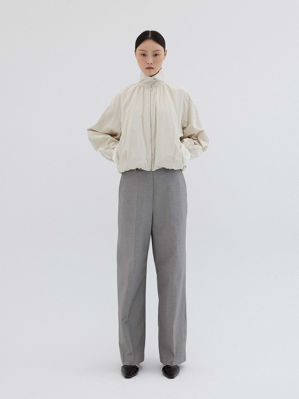 리플레인(REPLAIN) BACK BANDING STRAIGHT PANTS