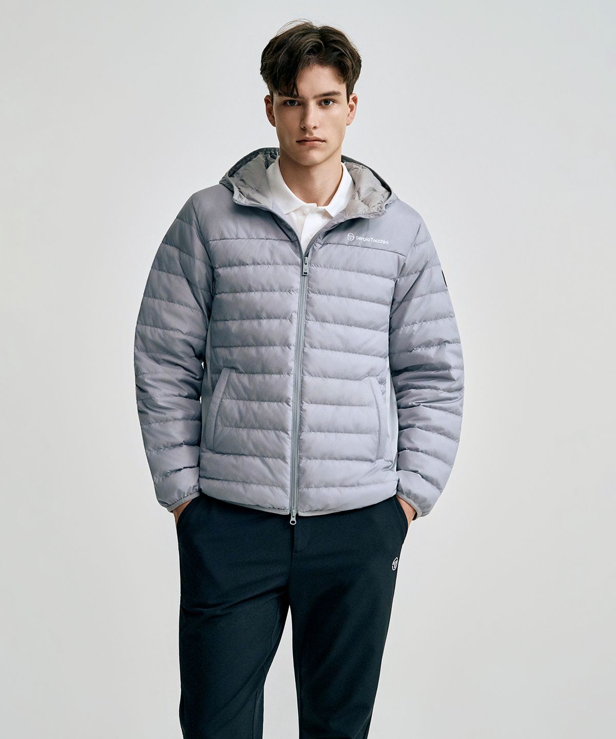세르지오 타키니(SERGIO TACCHINI) M 데일리 후드 경량 다운점퍼 (Grey)