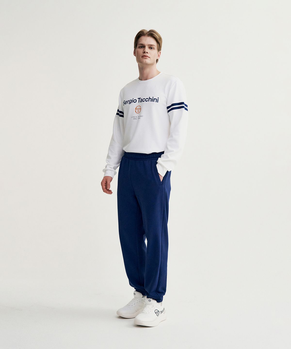 세르지오 타키니(SERGIO TACCHINI) M 데일리 스웻 조거 팬츠 (Navy)
