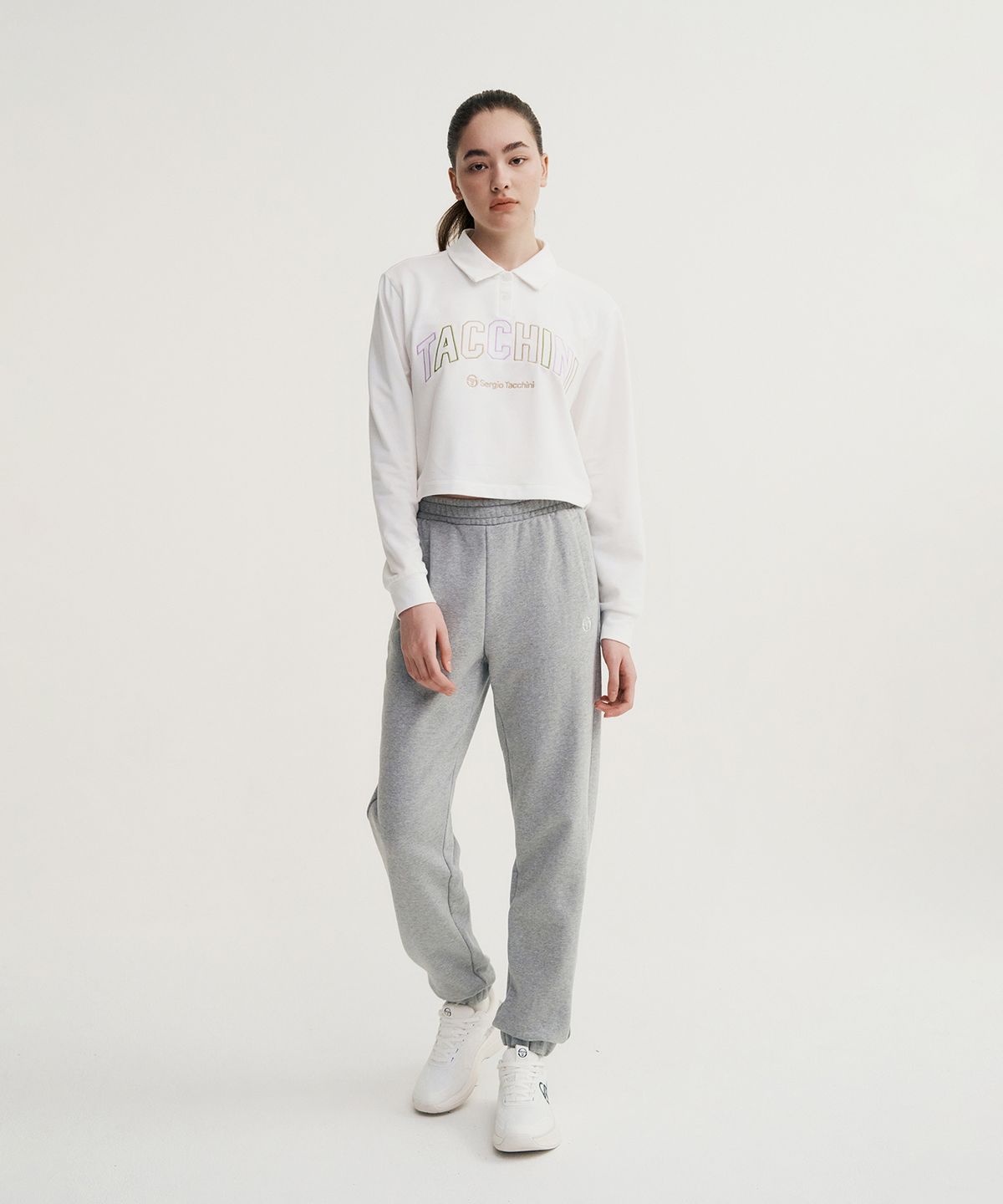 세르지오 타키니(SERGIO TACCHINI) W 데일리 스웻 조거 팬츠 (Melange Grey)