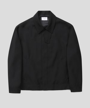 트윌 미니멀 블루종 자켓 (블랙)