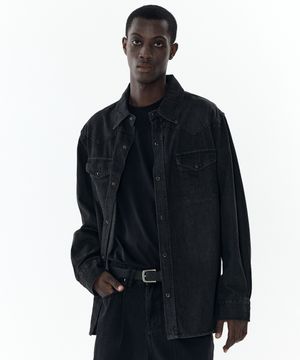 워시드 데님 웨스턴 셔츠 (3color)